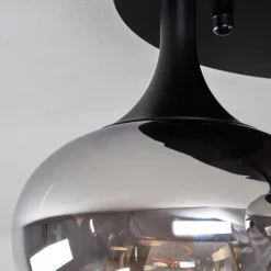 Suspension Verre Fumé-hofstein Plafonnier Azurara Noir, 3 lumières