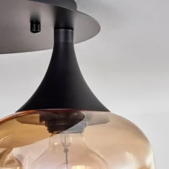 hofstein Plafonnier Azurara Noir, 3 lumières