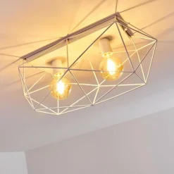 Luminaires Rustiques-hofstein Plafonnier Babol Blanc, 2 lumières