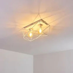 Luminaires Rustiques-hofstein Plafonnier Babol Blanc, 2 lumières