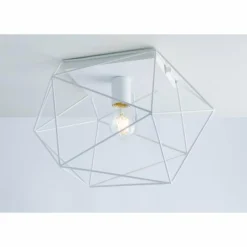 Lampes Industrielles-Luce Design Plafonnier Babol Blanc, 1 lumière