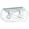 Luminaires Rustiques-Luce Design Plafonnier Babol Blanc, 2 lumières