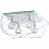 Lampes Industrielles-Luce Design Plafonnier Babol Blanc, 4 lumières