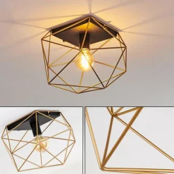 Lampes Dorées-hofstein Plafonnier Babol Noir, 1 lumière