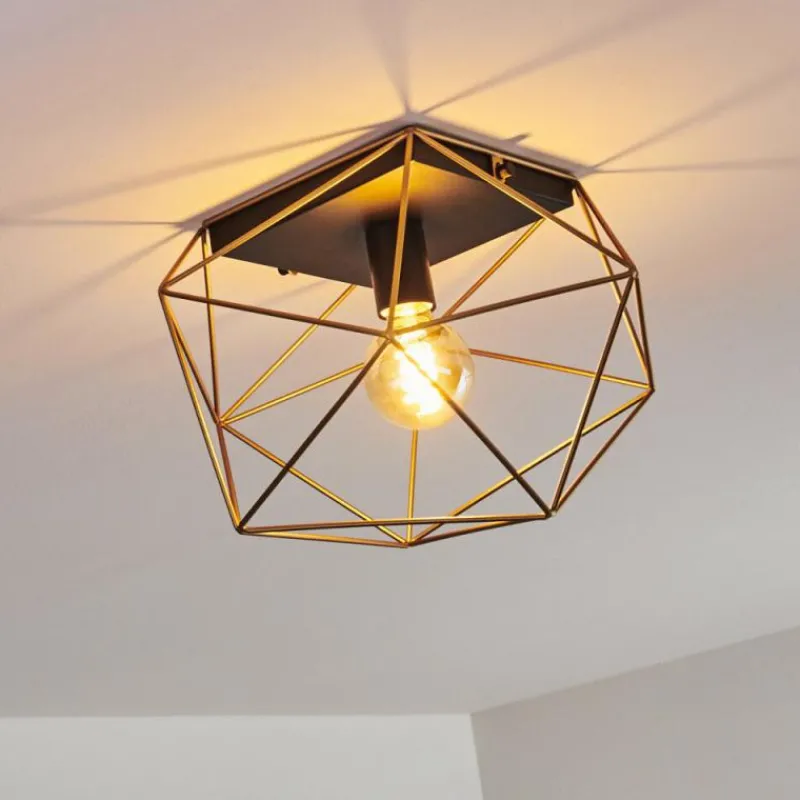 Lampes Dorées-hofstein Plafonnier Babol Noir, 1 lumière