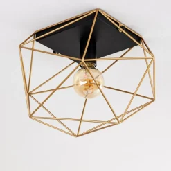 Lampes Dorées-hofstein Plafonnier Babol Noir, 1 lumière