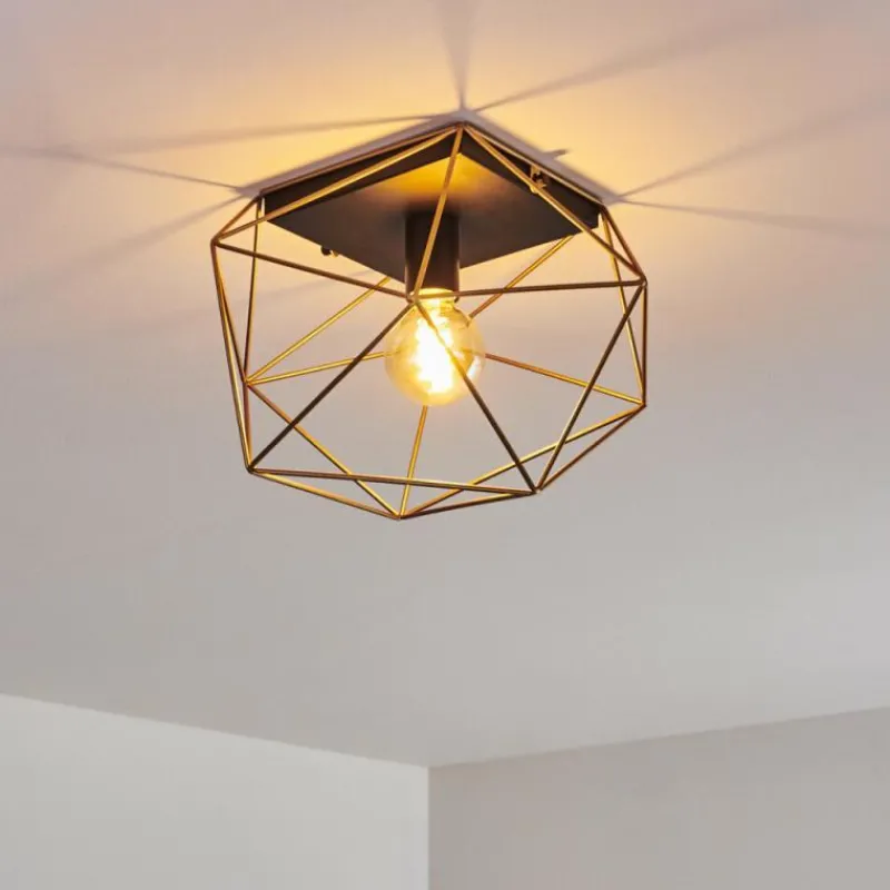 Lampes Dorées-hofstein Plafonnier Babol Noir, 1 lumière