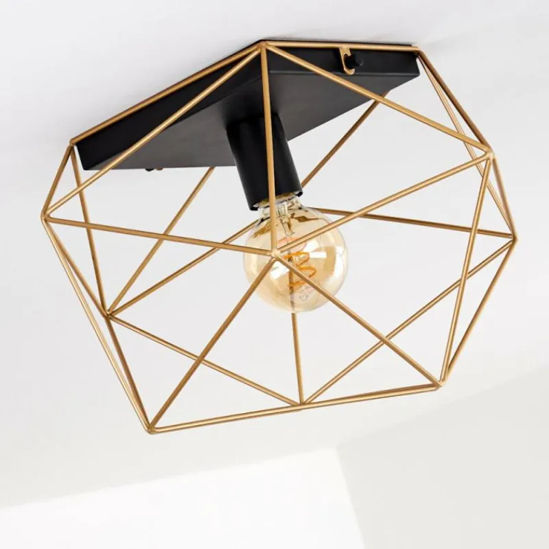 Lampes Dorées-hofstein Plafonnier Babol Noir, 1 lumière