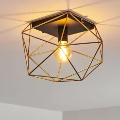 Lampes Dorées-hofstein Plafonnier Babol Noir, 1 lumière