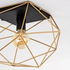 Lampes Dorées-hofstein Plafonnier Babol Noir, 1 lumière