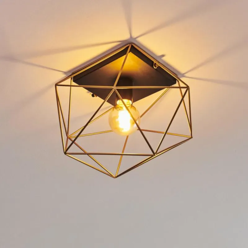 Lampes Dorées-hofstein Plafonnier Babol Noir, 1 lumière