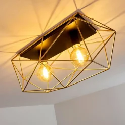 Luminaires Rustiques-hofstein Plafonnier Babol Noir, 2 lumières