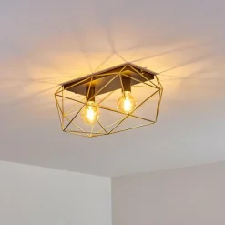 Luminaires Rustiques-hofstein Plafonnier Babol Noir, 2 lumières