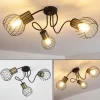 Lampes Dorées-hofstein Plafonnier Bacau Noir, 3 lumières