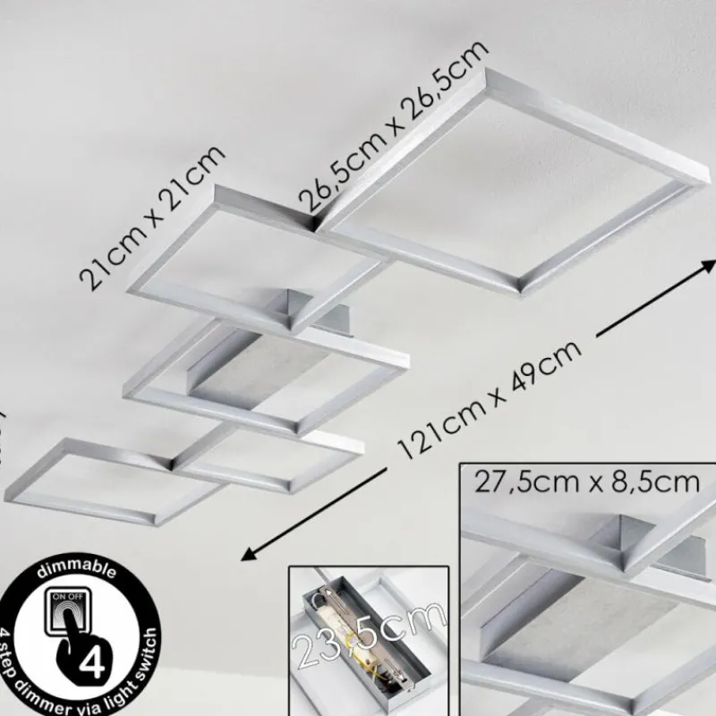 hofstein Plafonnier Bacolod LED Aluminium, 1 lumière