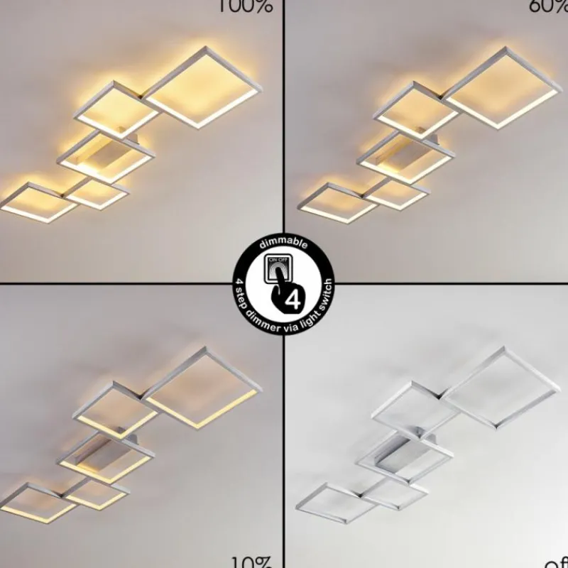 hofstein Plafonnier Bacolod LED Aluminium, 1 lumière