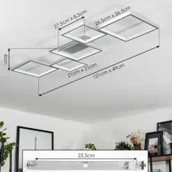 hofstein Plafonnier Bacolod LED Argenté, 1 lumière