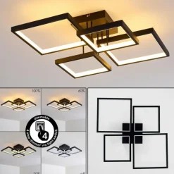 hofstein Plafonnier Bacolod LED Noir, 1 lumière