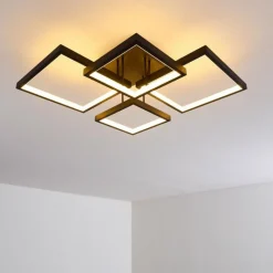 hofstein Plafonnier Bacolod LED Noir, 1 lumière