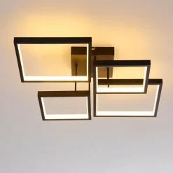 hofstein Plafonnier Bacolod LED Noir, 1 lumière