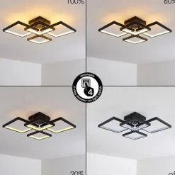 hofstein Plafonnier Bacolod LED Noir, 1 lumière