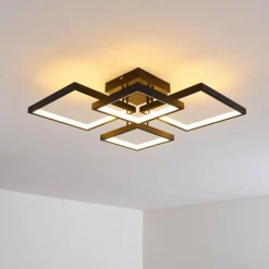 hofstein Plafonnier Bacolod LED Noir, 1 lumière