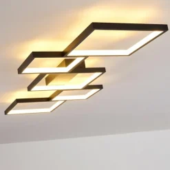 hofstein Plafonnier Bacolod LED Noir, 1 lumière