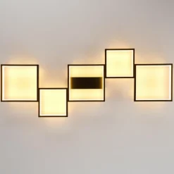 hofstein Plafonnier Bacolod LED Noir, 1 lumière