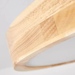 hofstein Plafonnier Bagaha LED Brun, Couleur bois, 1 lumière, Télécommandes