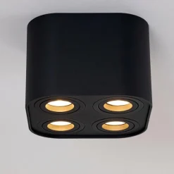 hofstein Plafonnier Baishan Noir, 4 lumières