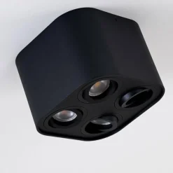 hofstein Plafonnier Baishan Noir, 4 lumières