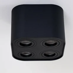 hofstein Plafonnier Baishan Noir, 4 lumières