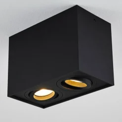 hofstein Plafonnier Baishan Noir, 2 lumières