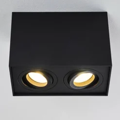 hofstein Plafonnier Baishan Noir, 2 lumières