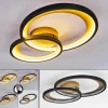 Lampes Dorées-hofstein Plafonnier Baiyin LED Noir doré, 1 lumière