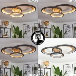 Lampes Art Déco-hofstein Plafonnier Baiyin LED Or, 1 lumière