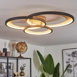 Lampes Art Déco-hofstein Plafonnier Baiyin LED Or, 1 lumière