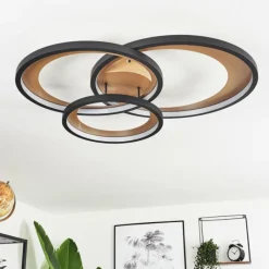 Lampes Art Déco-hofstein Plafonnier Baiyin LED Or, 1 lumière