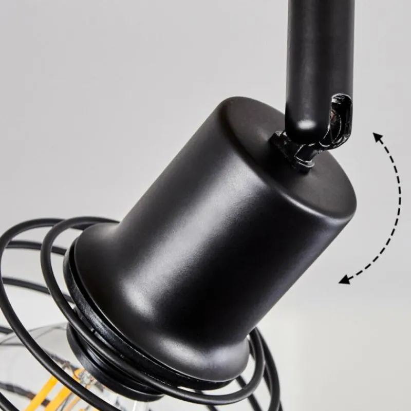 hofstein Plafonnier Ballis Écru, Noir, 2 lumières