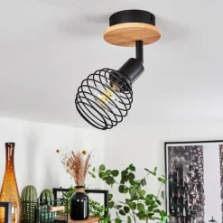 hofstein Plafonnier Ballis Écru, Noir, 1 lumière