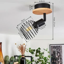 hofstein Plafonnier Ballis Écru, Noir, 1 lumière