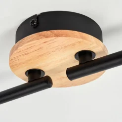 Lampes Industrielles-hofstein Plafonnier Ballis Écru, Noir, 4 lumières