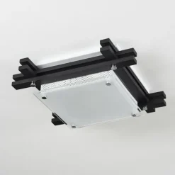 hofstein Plafonnier Balouta Noir, Blanc, 1 lumière