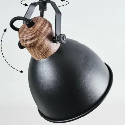 hofstein Plafonnier Banjul Brun, Noir, 4 lumières