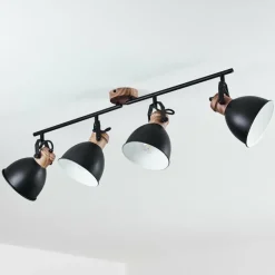 hofstein Plafonnier Banjul Brun, Noir, 4 lumières