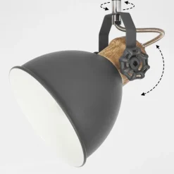 Lampes Industrielles-hofstein Plafonnier Banjul Gris, Blanc, 4 lumières
