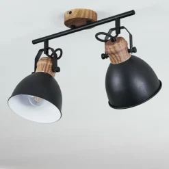 Lampes Industrielles-hofstein Plafonnier Banjul Noir, 2 lumières