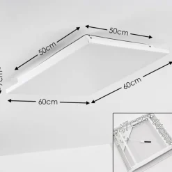 hofstein Plafonnier Bankura LED Blanc, 1 lumière, Télécommandes