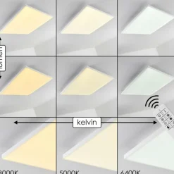 hofstein Plafonnier Bankura LED Blanc, 1 lumière, Télécommandes