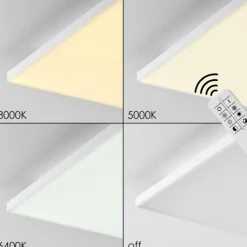 hofstein Plafonnier Bankura LED Blanc, 1 lumière, Télécommandes